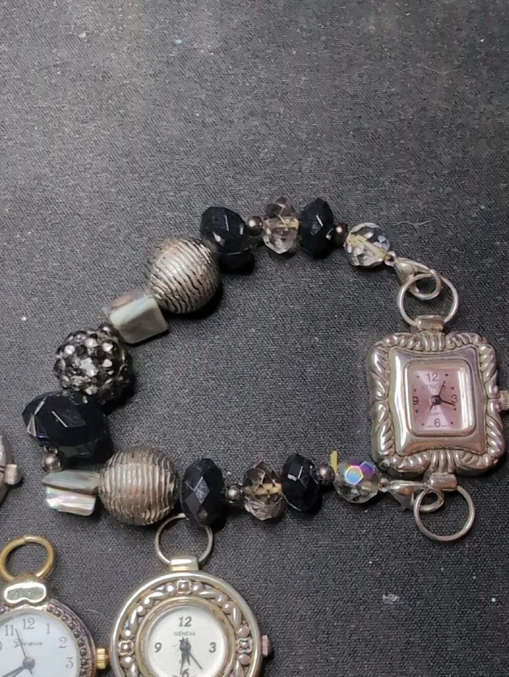 Geneva Watch Bundle 2 Beaded Bracelets + 10 Watch Faces New and Pre-owned